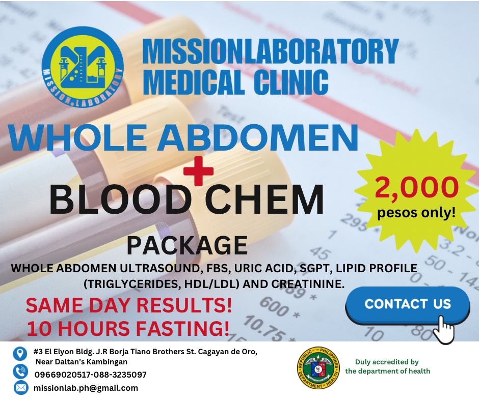 Whole Abdomen and Blood Chem Package